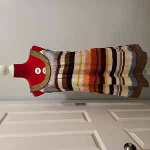 MULTI-COLORED LINED DRESS